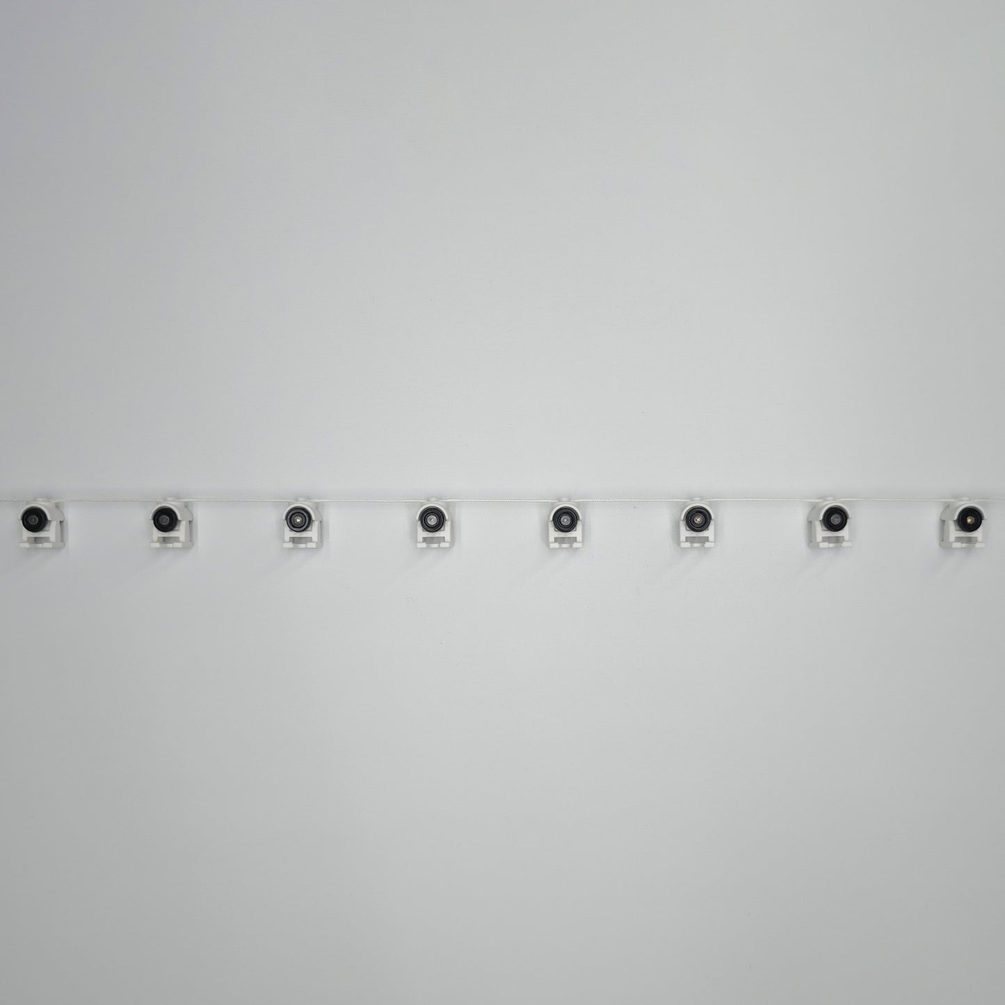 Curtain S-Fold 54mm Wheel Motor Runner White