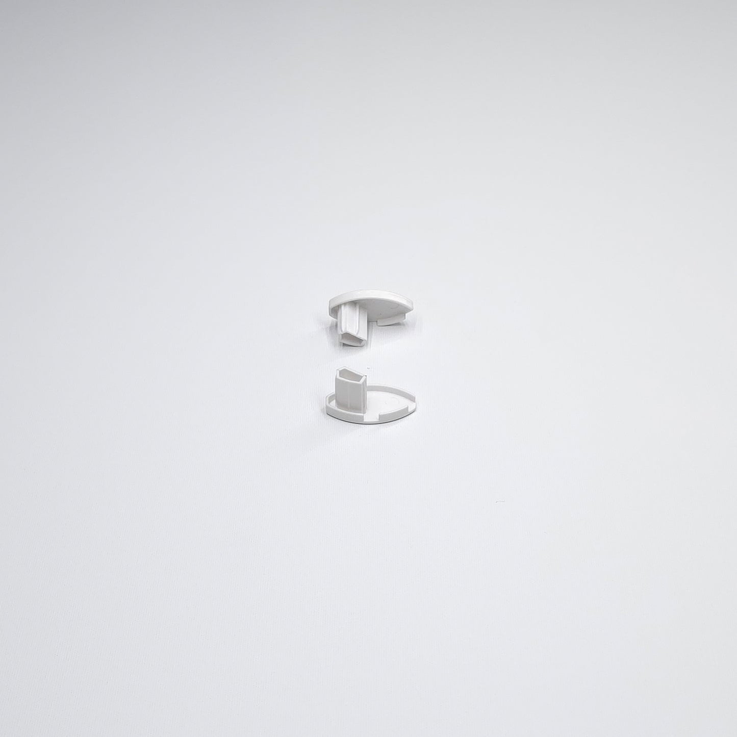 Roller Oval Bottom Bar End Cap White