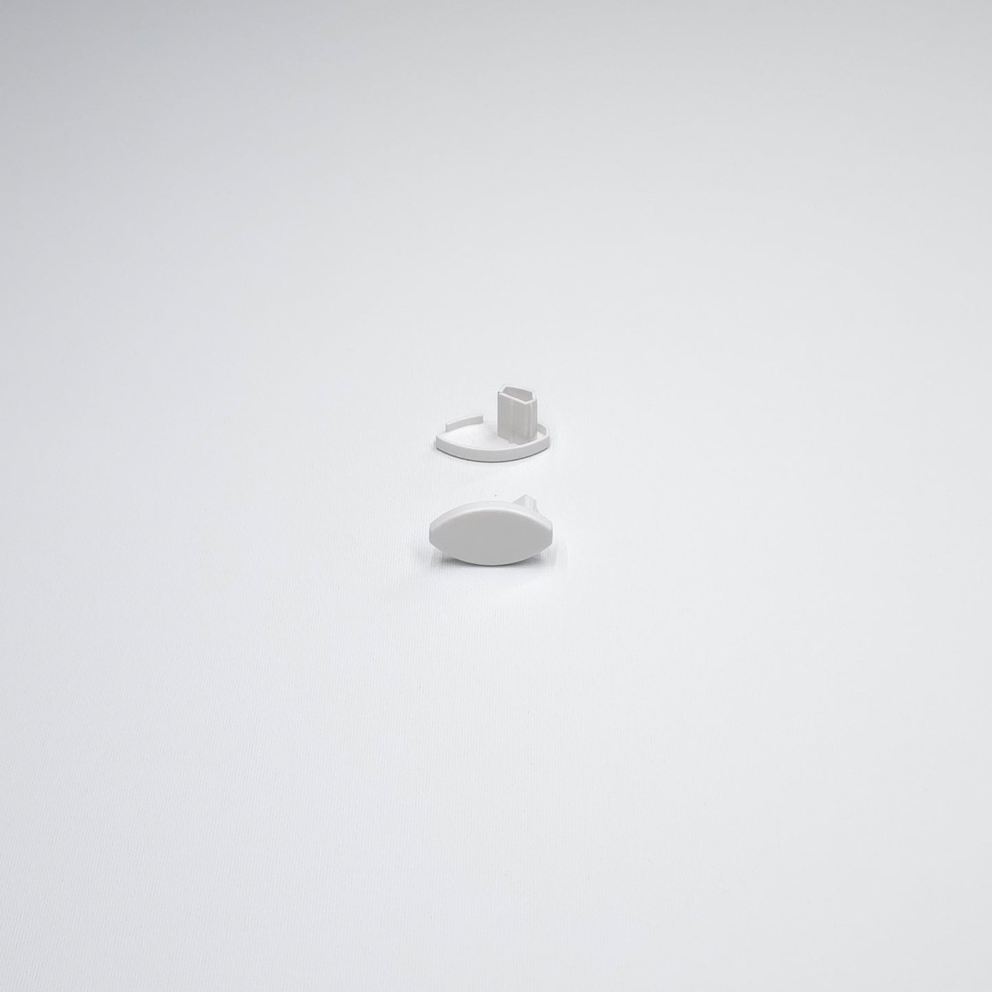 Roller Oval Bottom Bar End Cap White