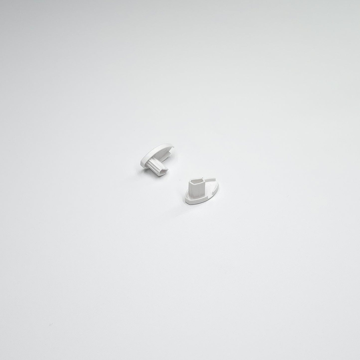 Roller Oval Bottom Bar End Cap White