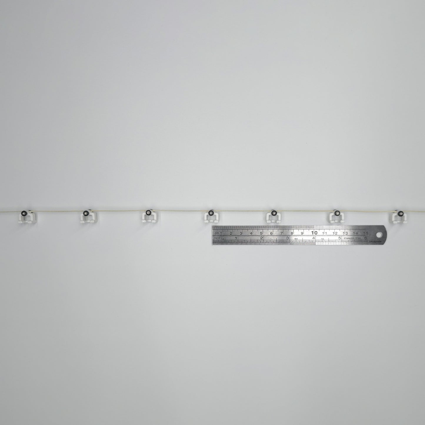 Curtain S-Fold 60mm Wheel Runner White