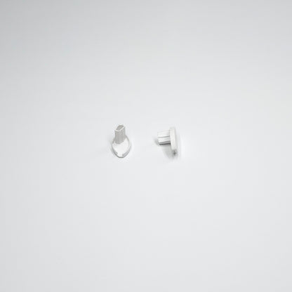 Roller Oval Bottom Bar End Cap White