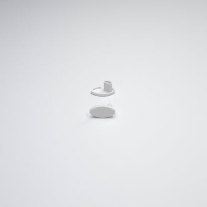 Roller Oval Bottom Bar End Cap White