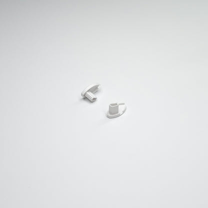 Roller Oval Bottom Bar End Cap White